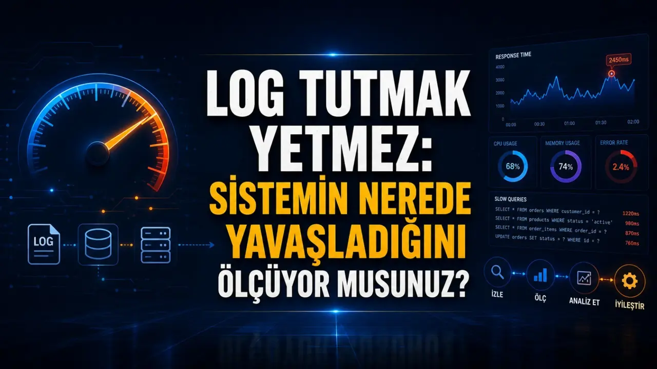 Log Tutmak Yetmez: Sistemin Nerede Yavaşladığını Ölçüyor Musunuz?