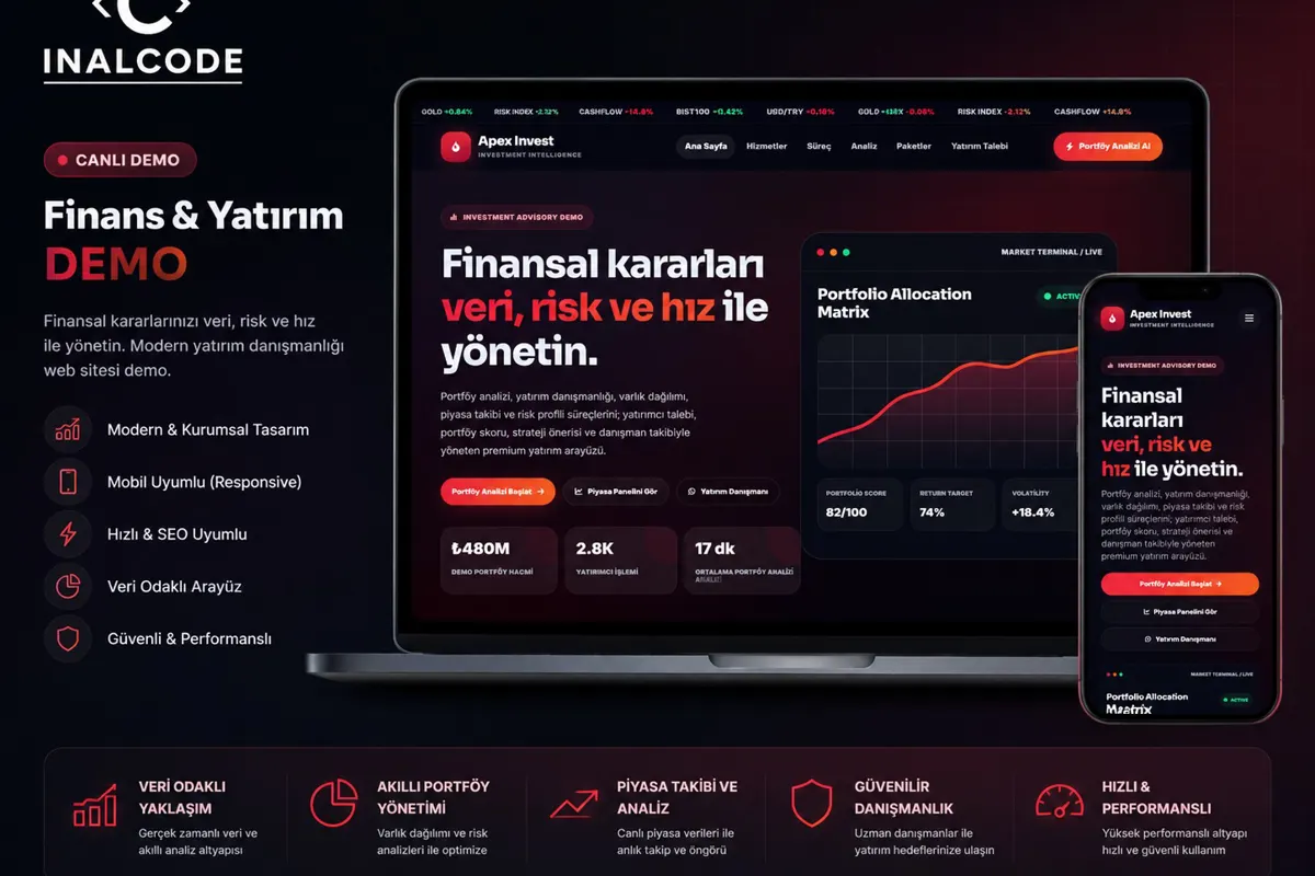 Finans & Yatırım Web Sitesi Demo