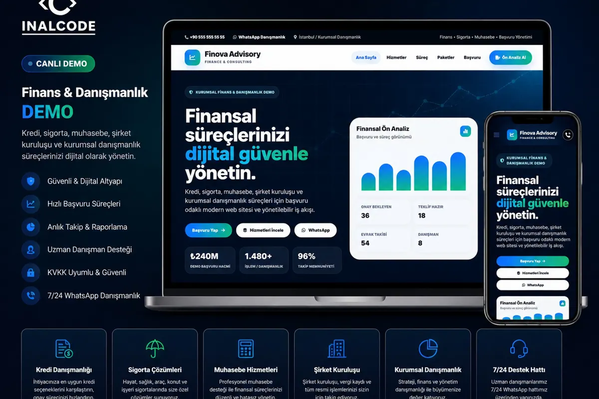 Finans & Danışmanlık Web Sitesi Demo