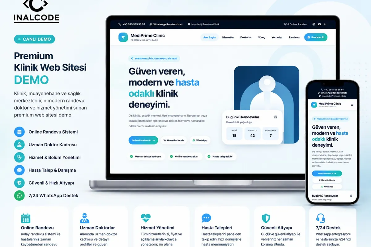 Klinik & Sağlık Web Sitesi Demo