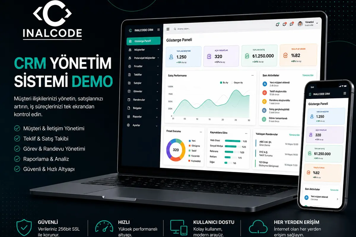 Kurumsal CRM Yönetim Sistemi Demo