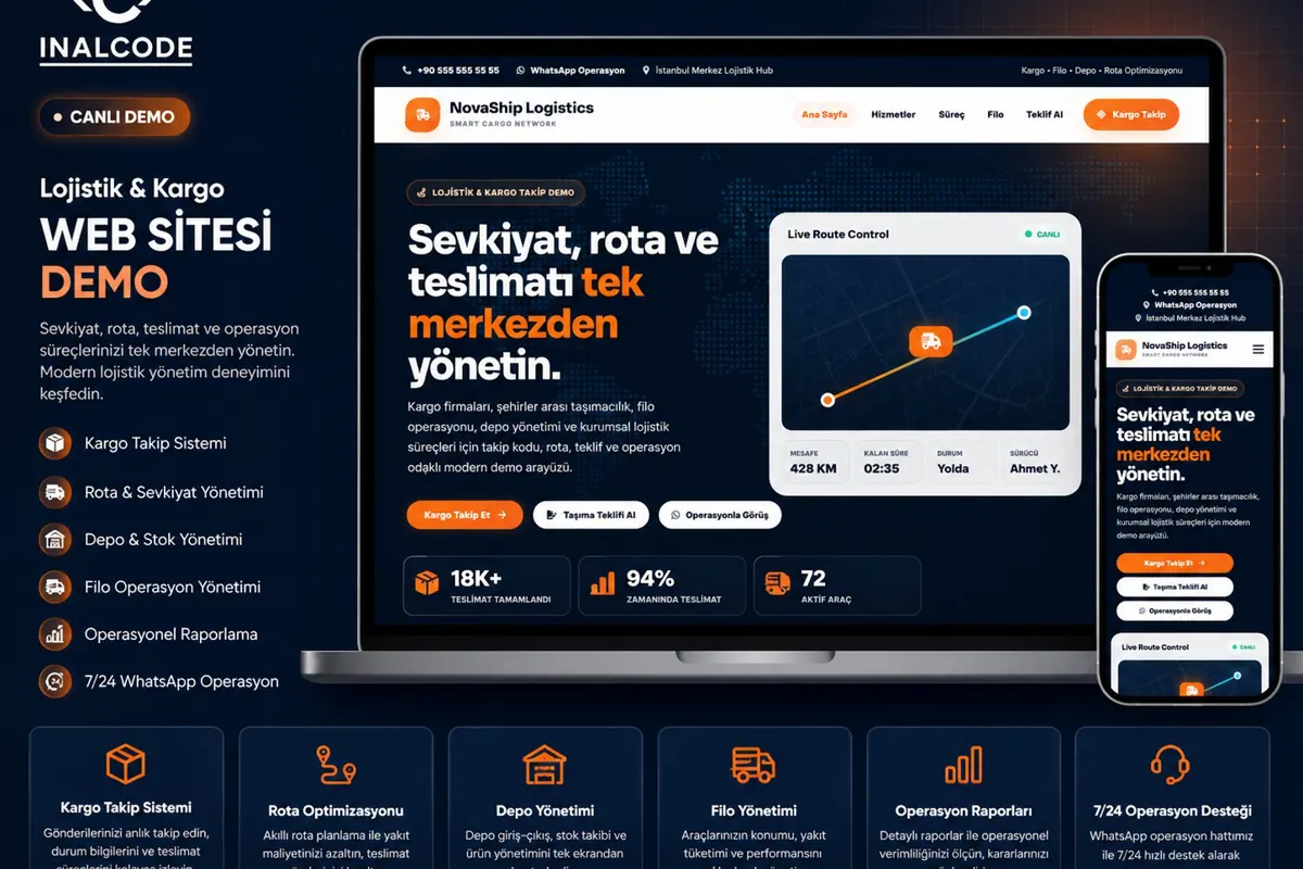 Lojistik & Kargo Web Sitesi Demo