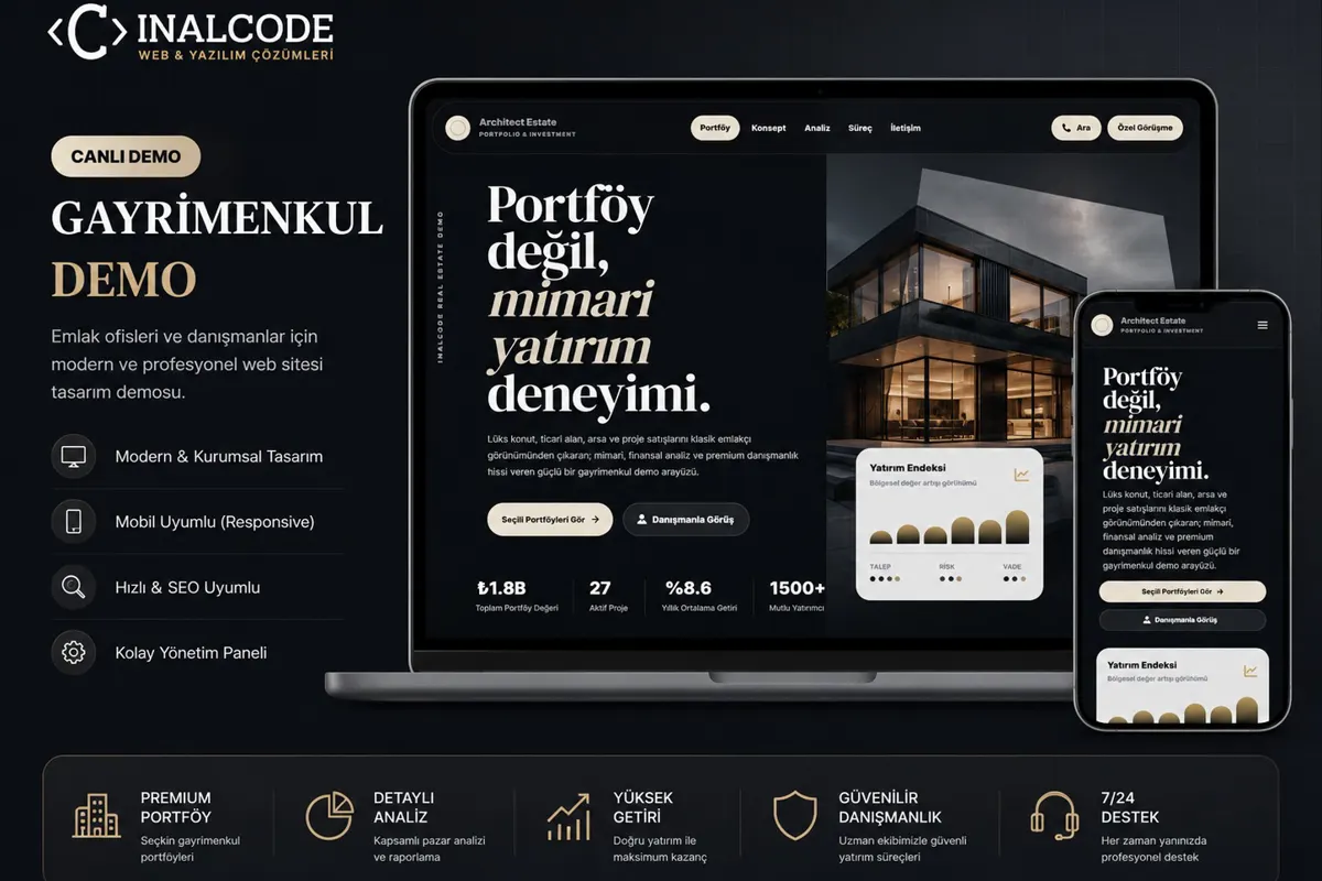 Gayrimenkul Web Sitesi Demo