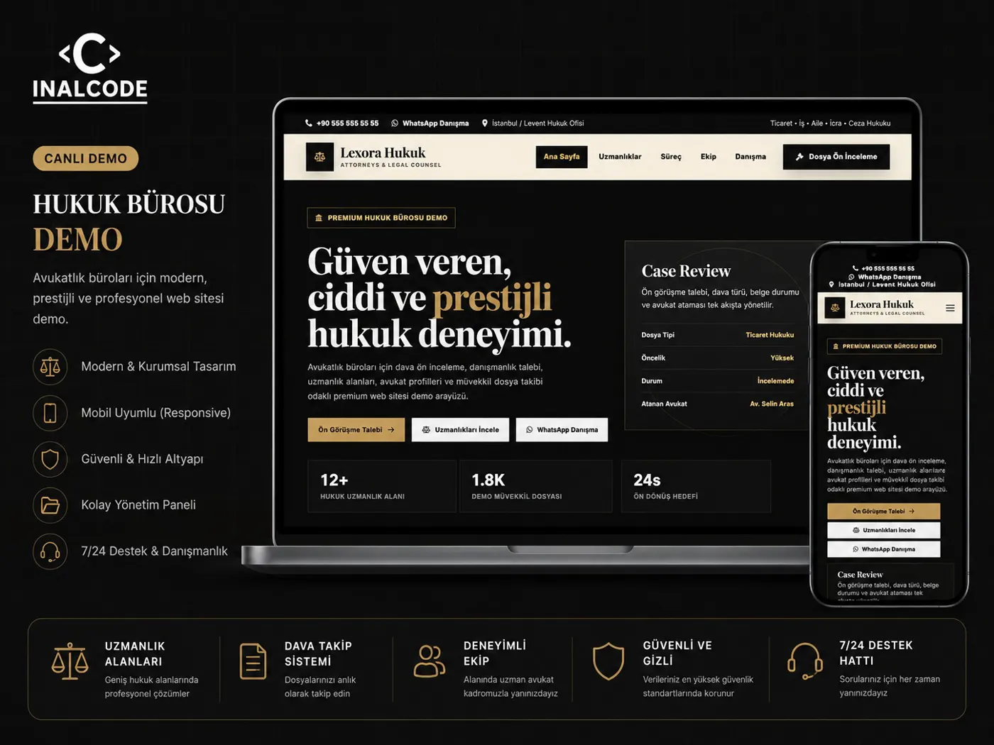 Hukuk Bürosu Web Sitesi Demo