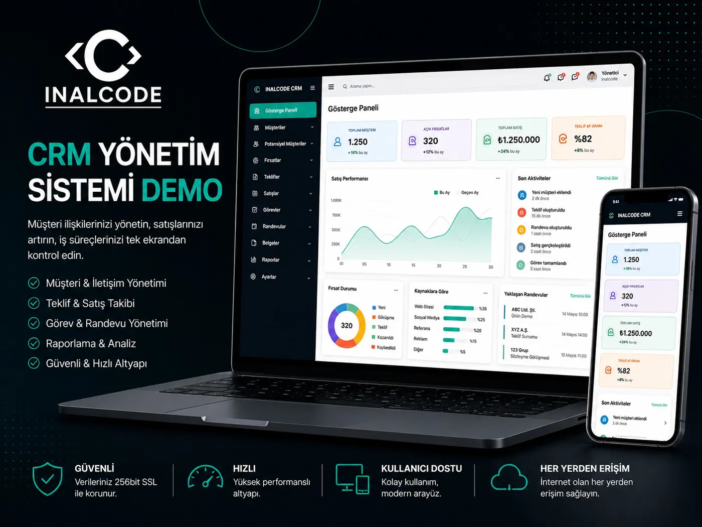 Kurumsal CRM Yönetim Sistemi Demo