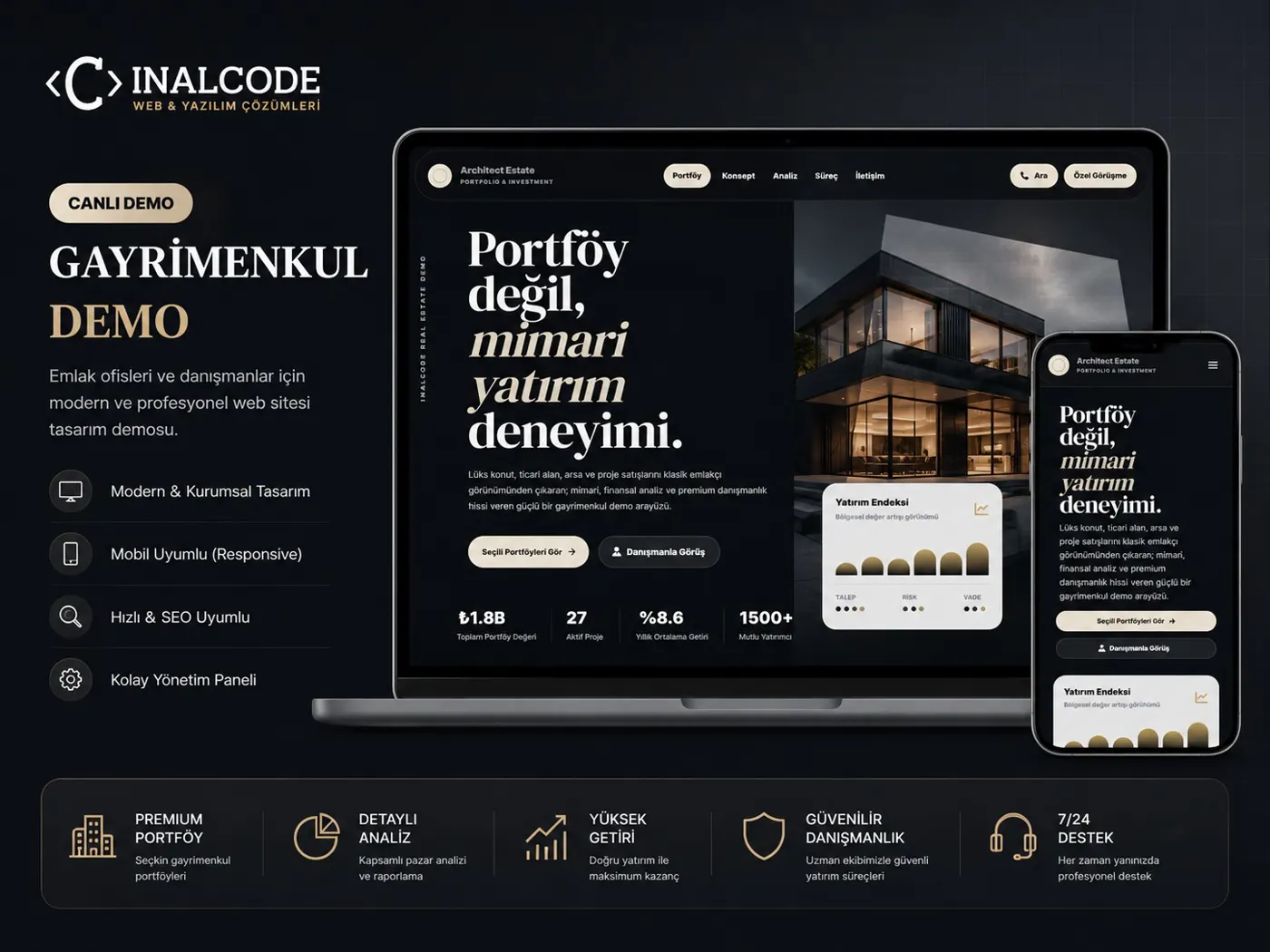 Gayrimenkul Web Sitesi Demo